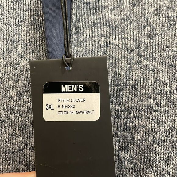 NEW Antigua Clover Quarter Zip Golf Pullover Sweater in Navy Heather Size 3X - Picture 2 of 8